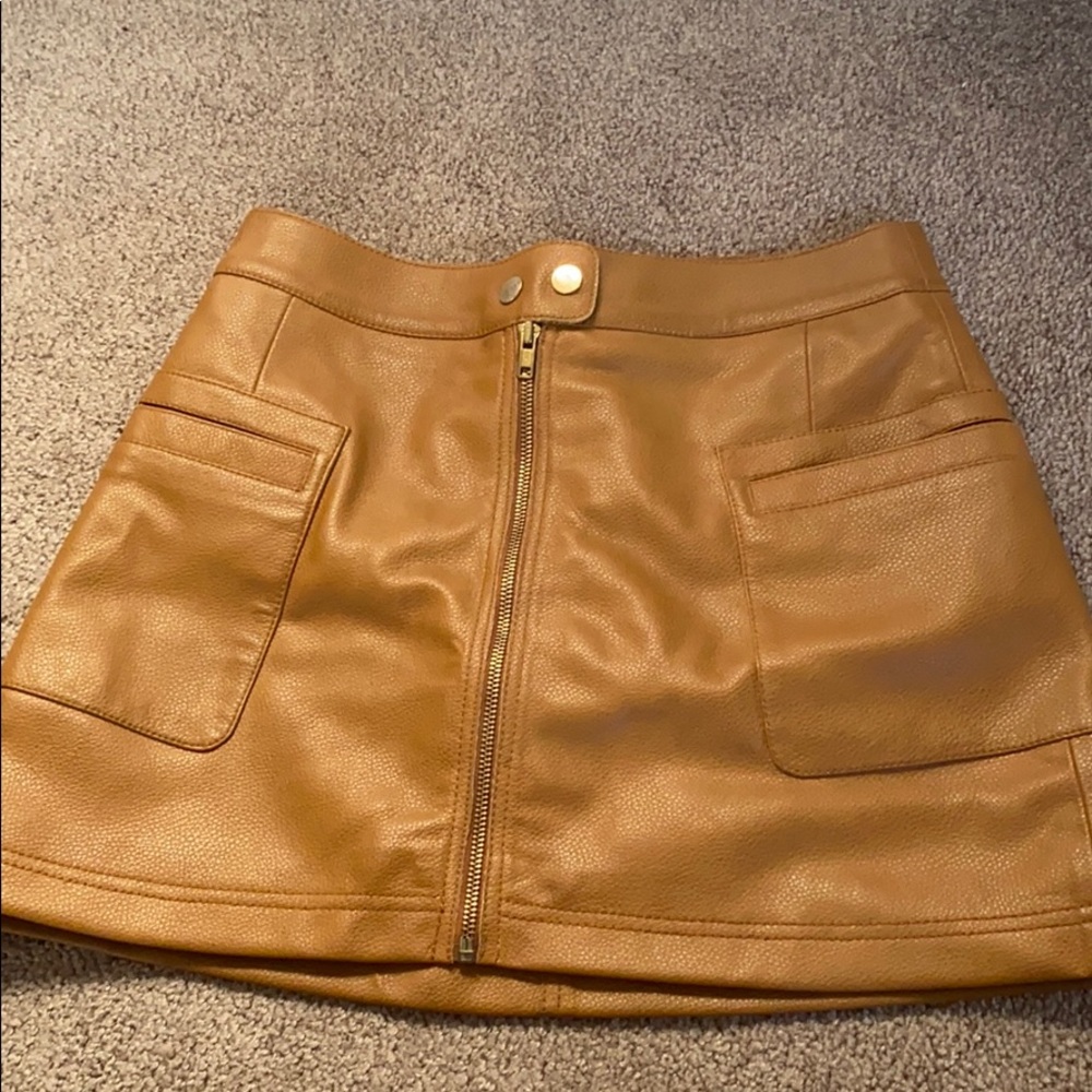 Leather Free People skirt